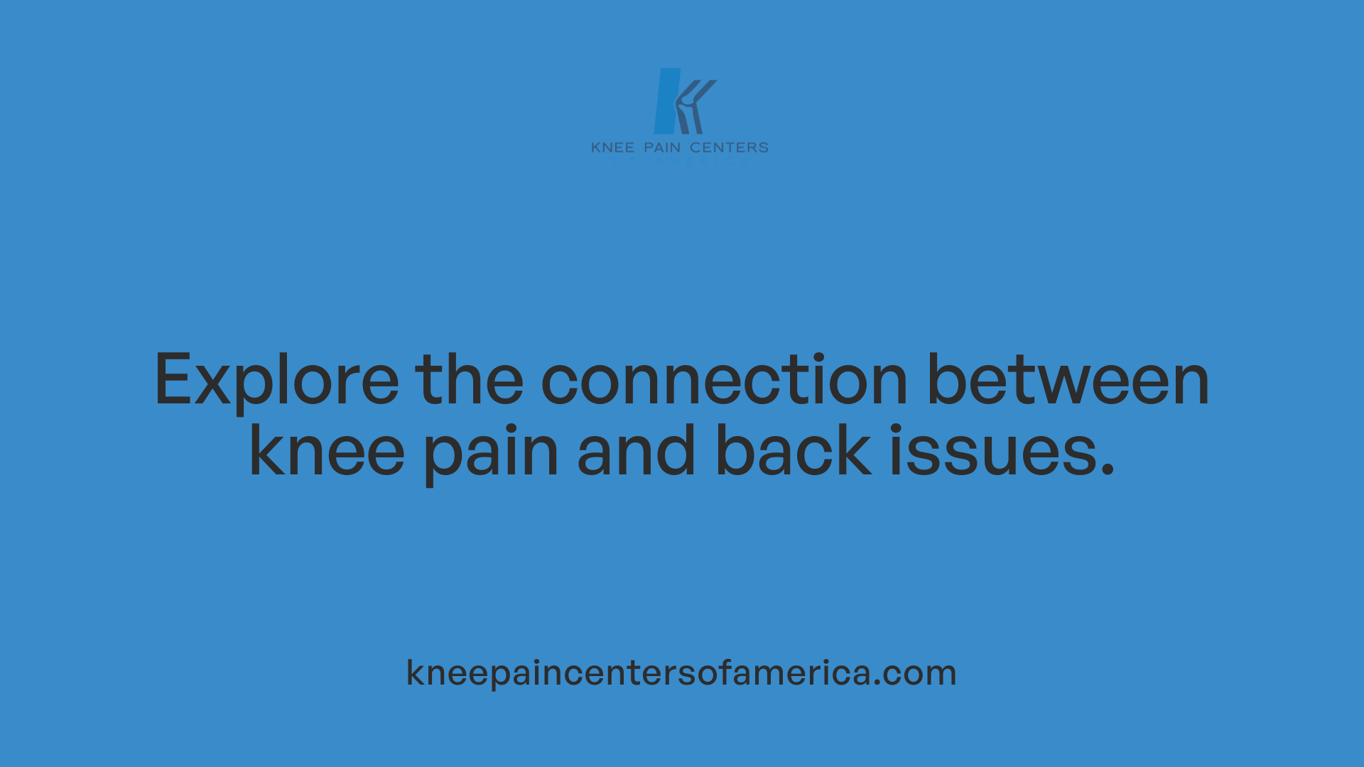 Explore the connection between knee pain and back issues.