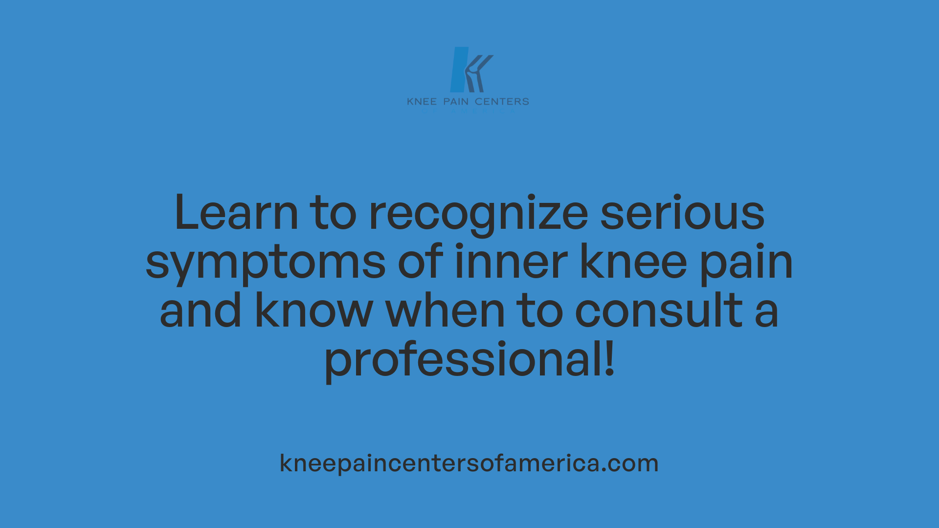 Learn to recognize serious symptoms of inner knee pain and know when to consult a professional!
