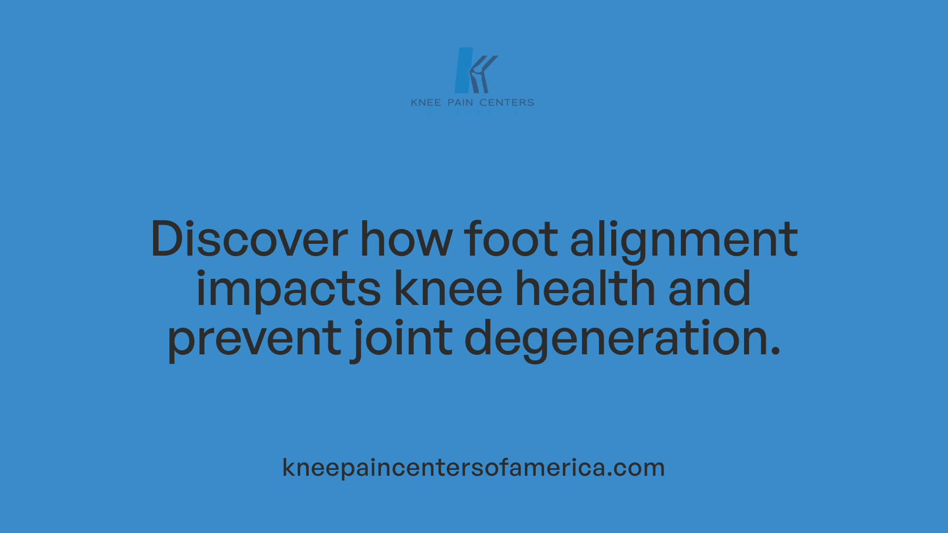 Discover how foot alignment impacts knee health and prevent joint degeneration.