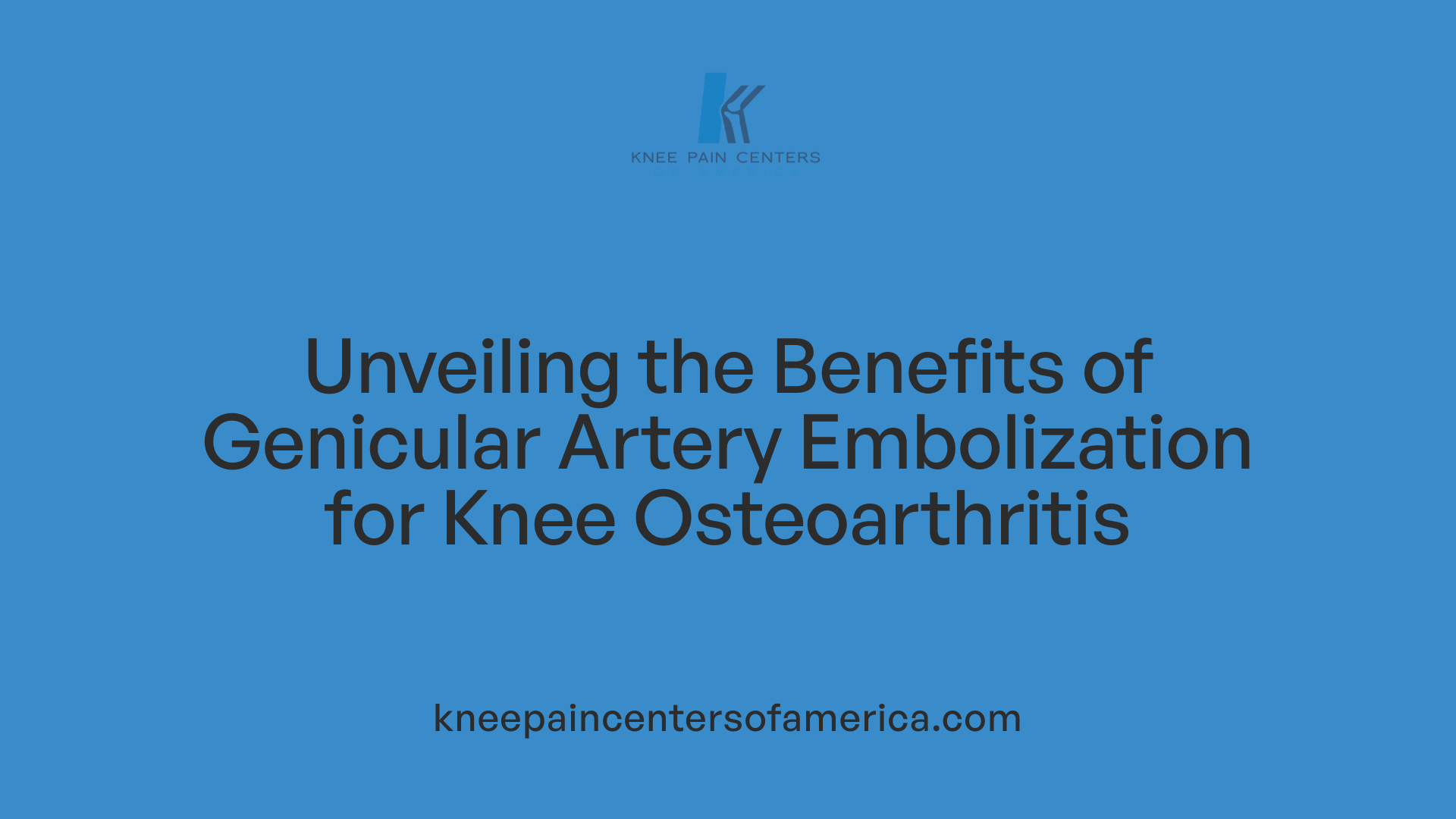 Unveiling the Benefits of Genicular Artery Embolization for Knee Osteoarthritis