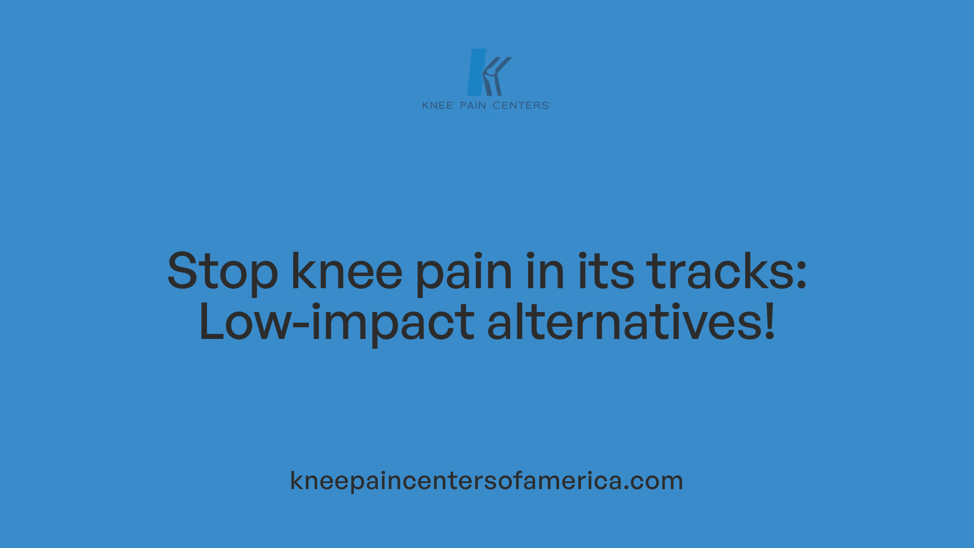Stop knee pain in its tracks: Low-impact alternatives!