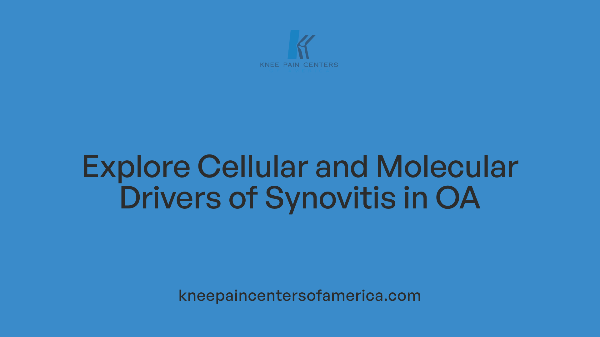 Explore Cellular and Molecular Drivers of Synovitis in OA