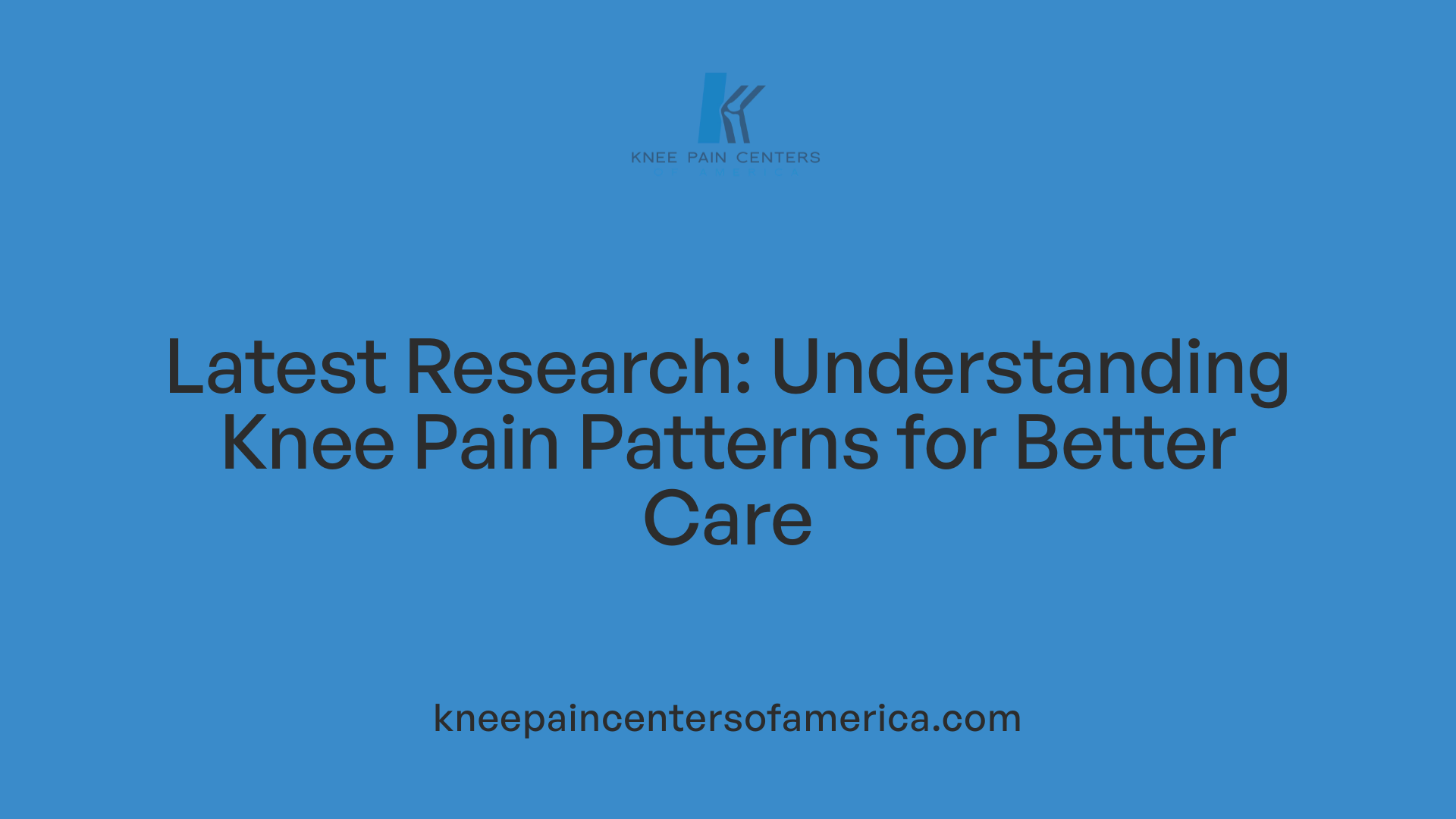 Latest Research: Understanding Knee Pain Patterns for Better Care