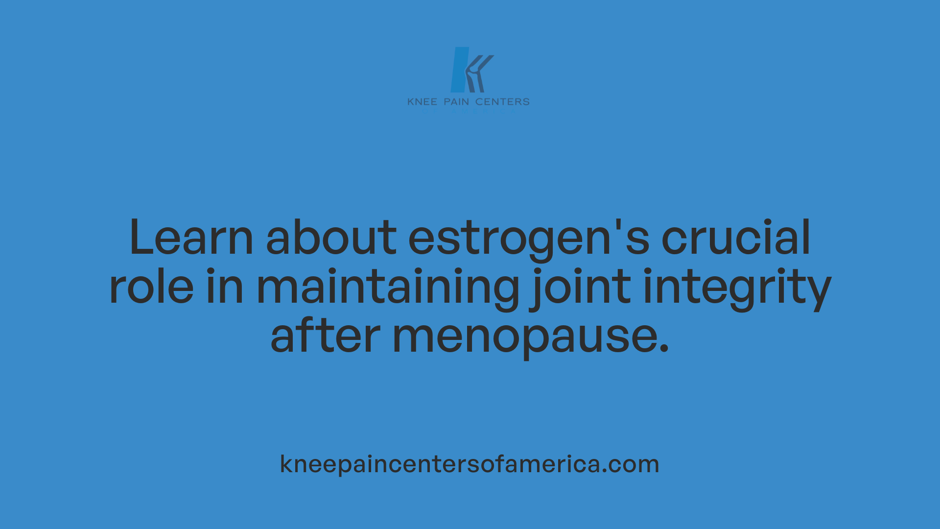 Learn about estrogen's crucial role in maintaining joint integrity after menopause.