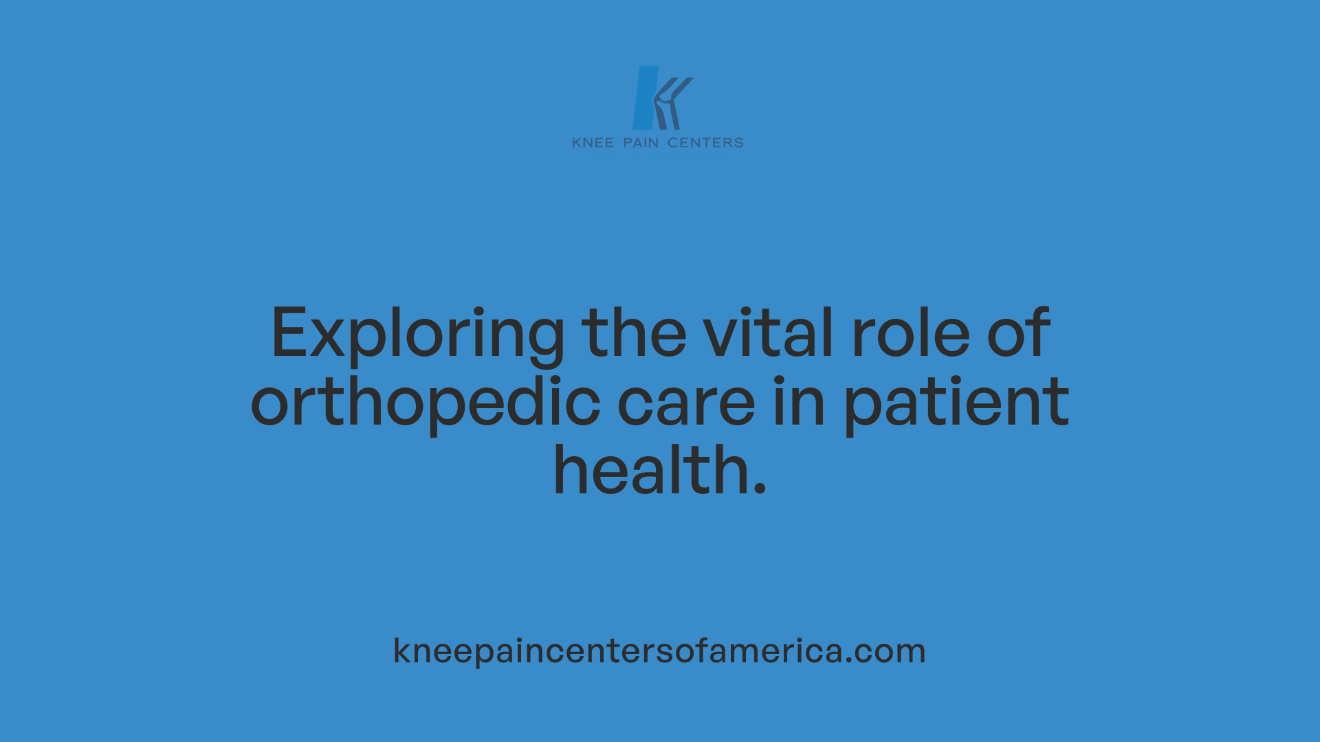 Exploring the vital role of orthopedic care in patient health.