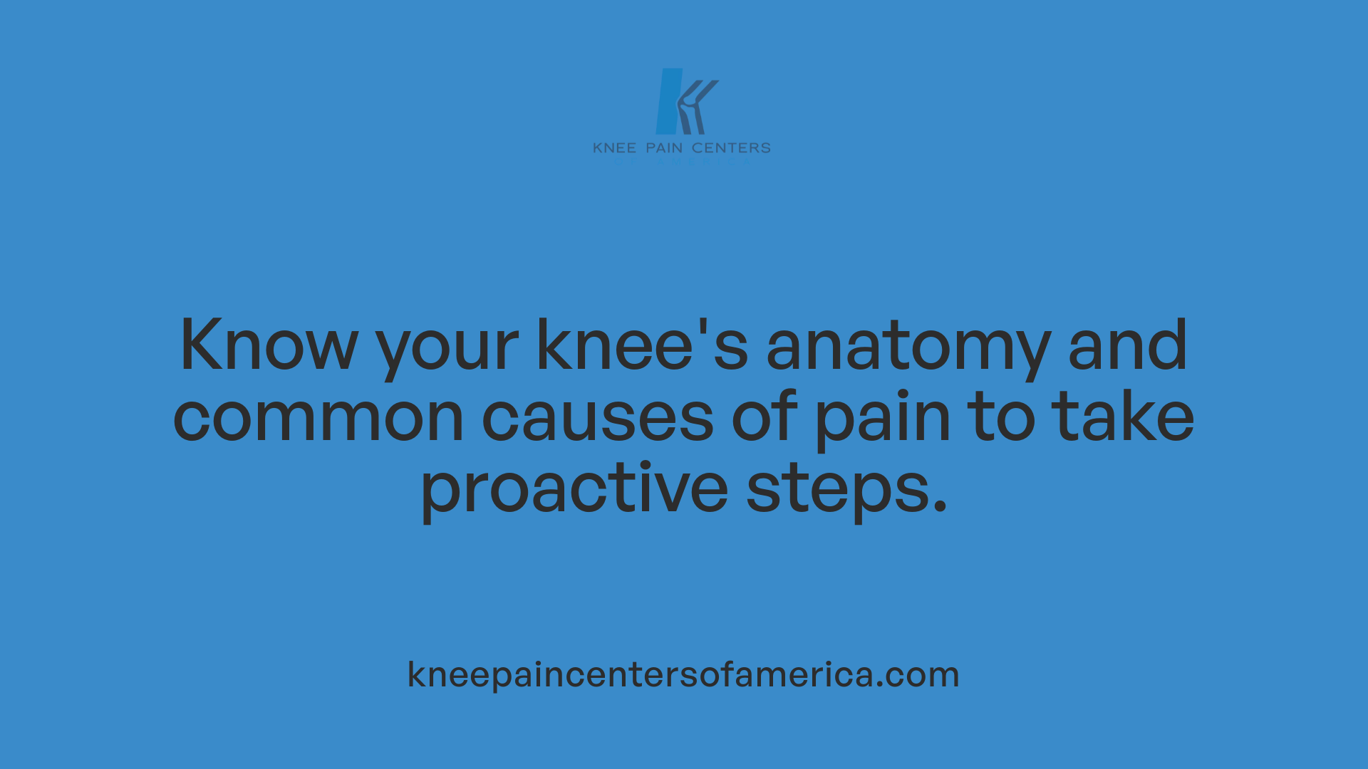 Know your knee's anatomy and common causes of pain to take proactive steps.