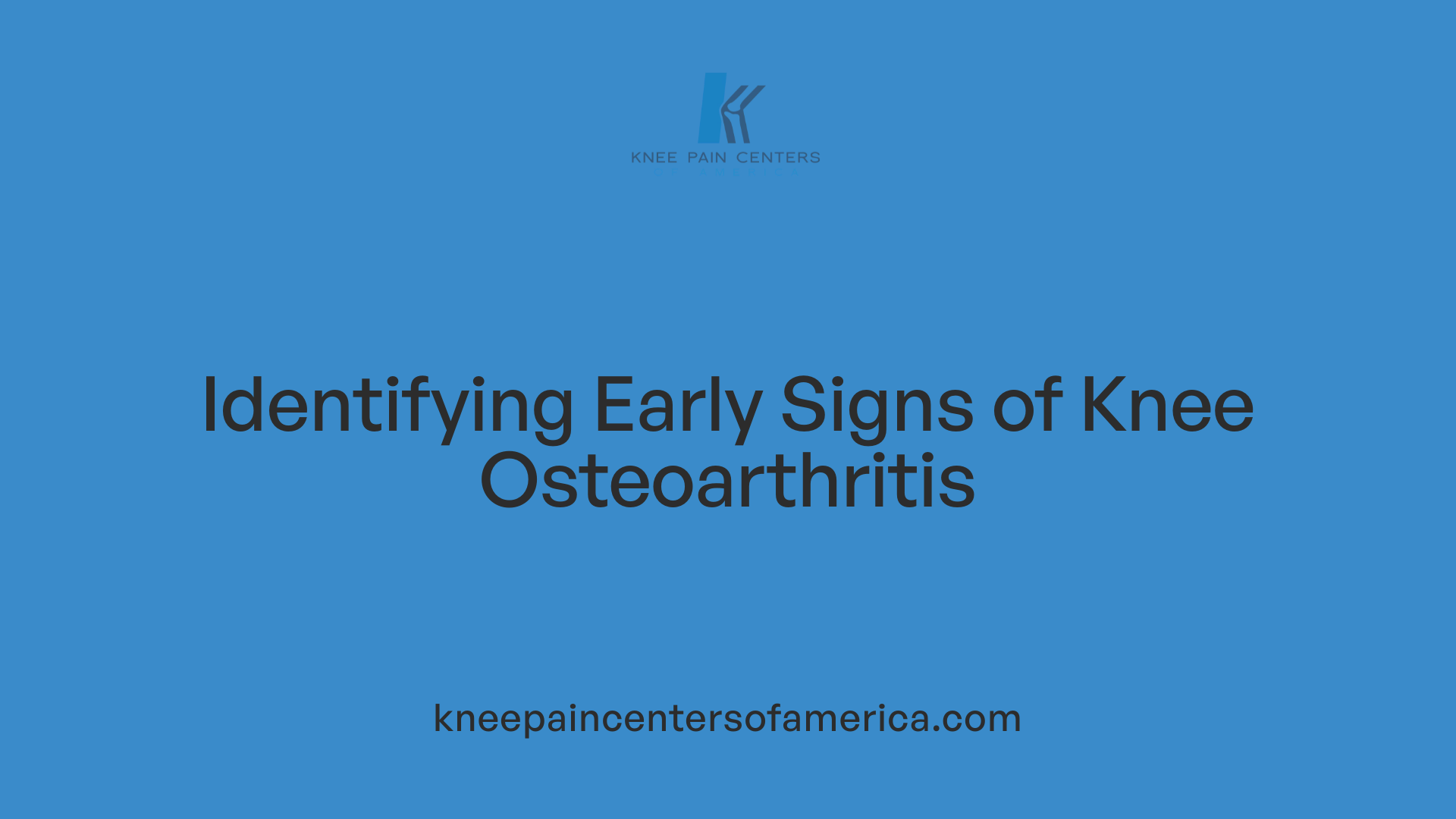 Identifying Early Signs of Knee Osteoarthritis