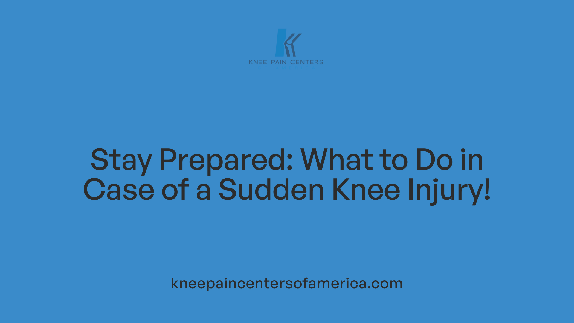 Stay Prepared: What to Do in Case of a Sudden Knee Injury!