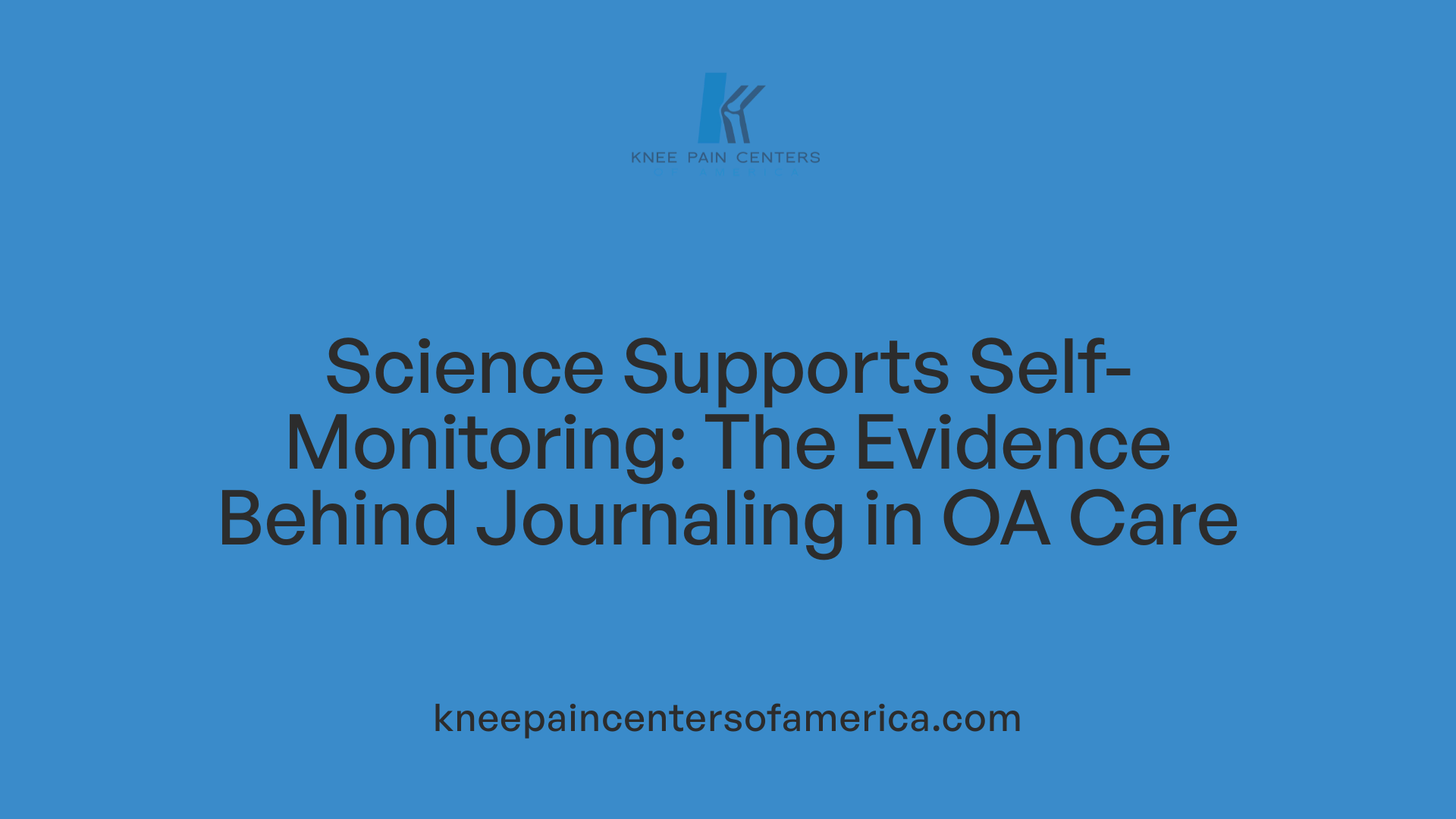 Science Supports Self-Monitoring: The Evidence Behind Journaling in OA Care