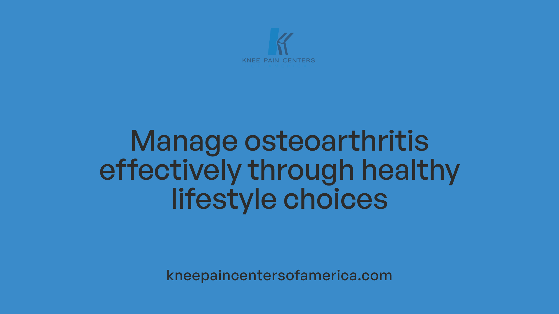 Manage osteoarthritis effectively through healthy lifestyle choices