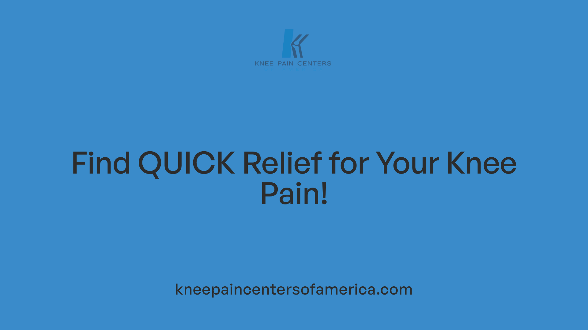 Find QUICK Relief for Your Knee Pain!
