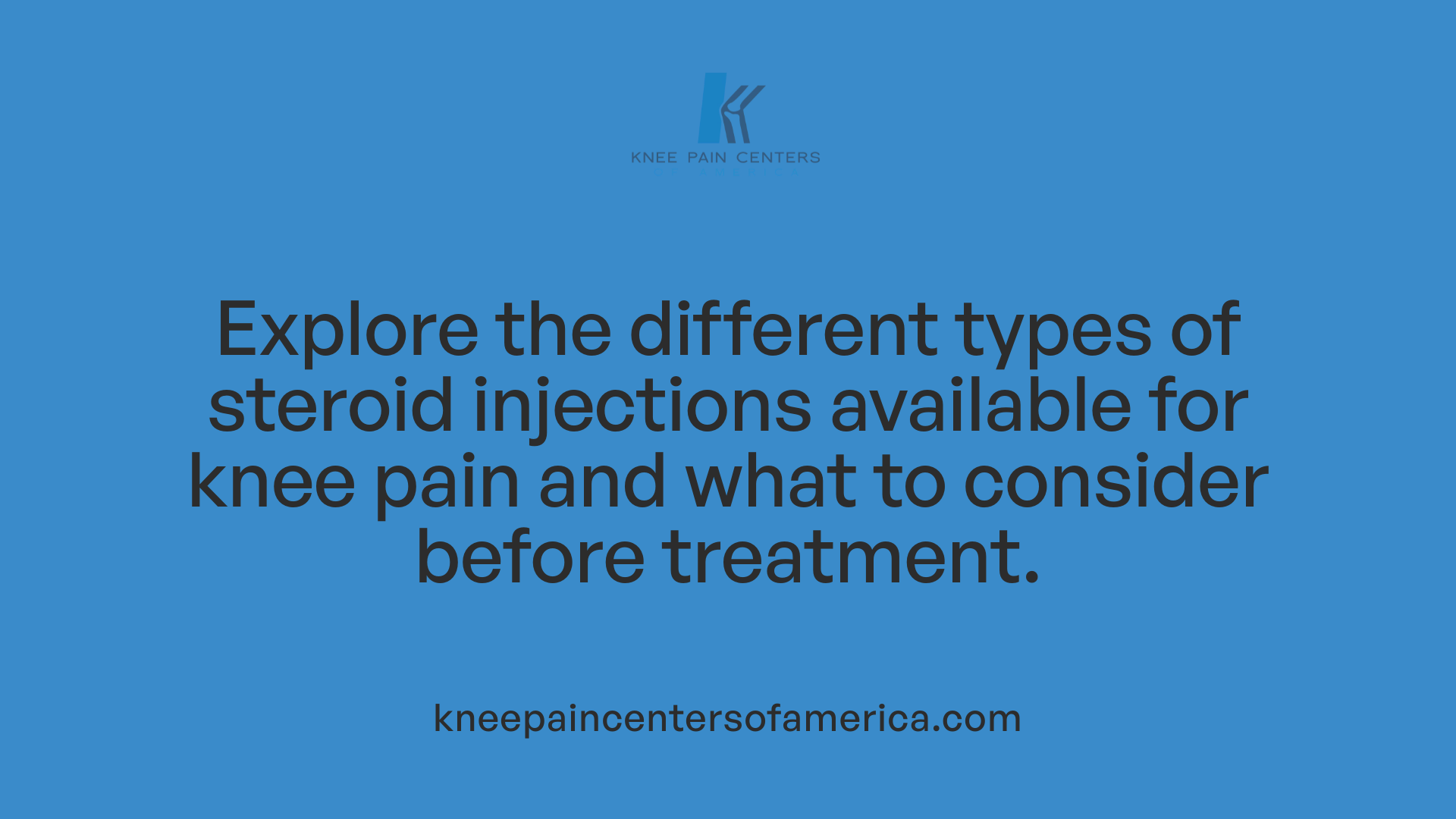 Explore the different types of steroid injections available for knee pain and what to consider before treatment.