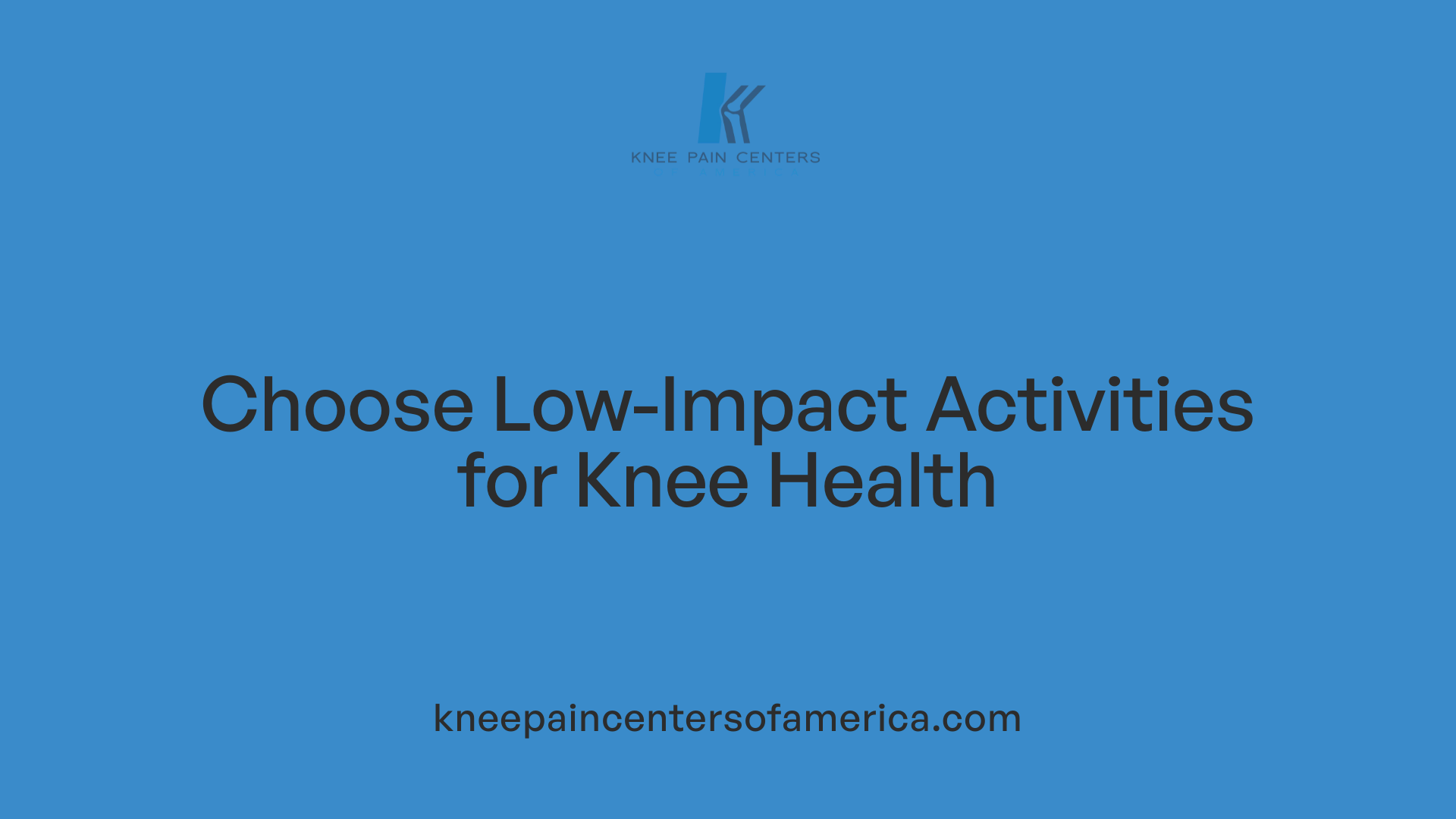 Choose Low-Impact Activities for Knee Health