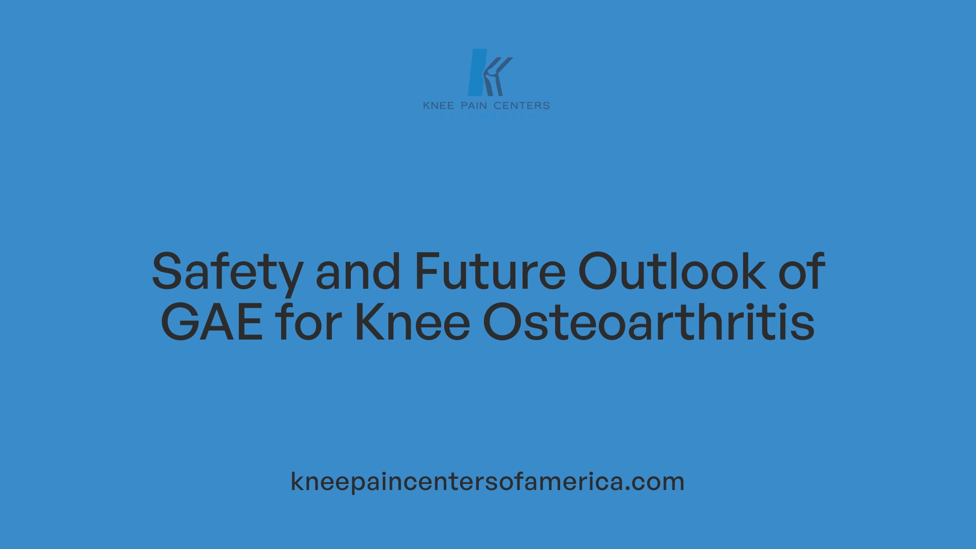 Safety and Future Outlook of GAE for Knee Osteoarthritis