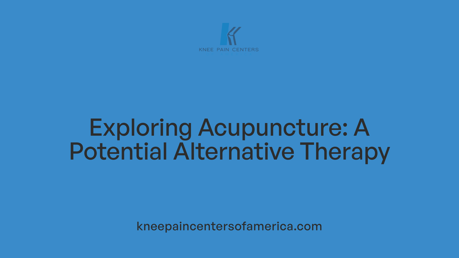 Exploring Acupuncture: A Potential Alternative Therapy