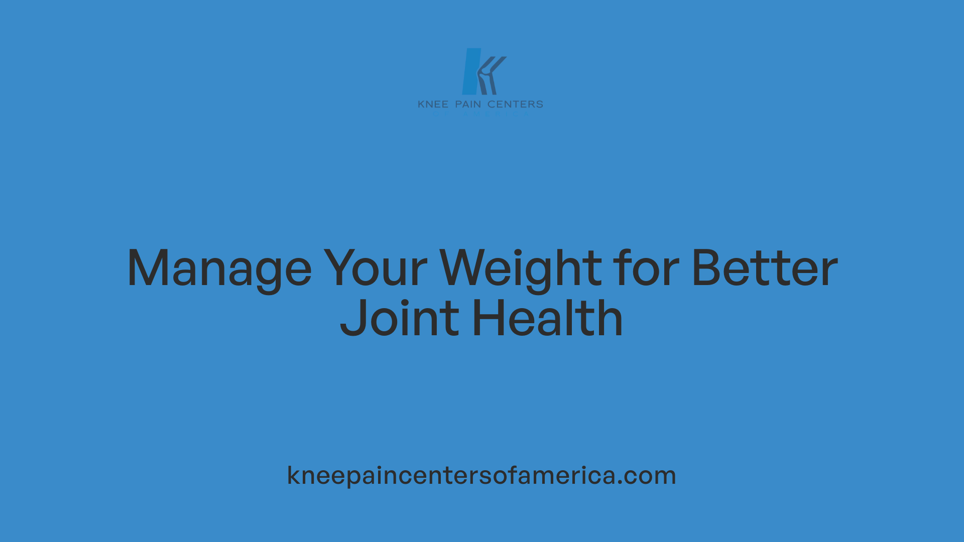 Manage Your Weight for Better Joint Health