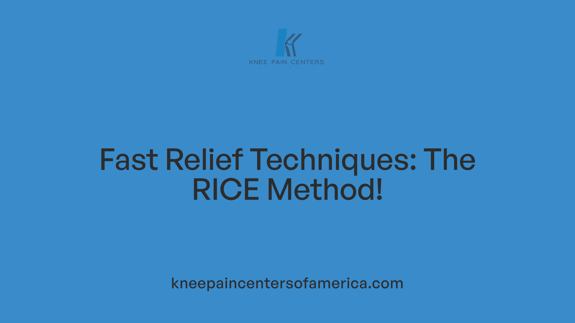 Fast Relief Techniques: The RICE Method!