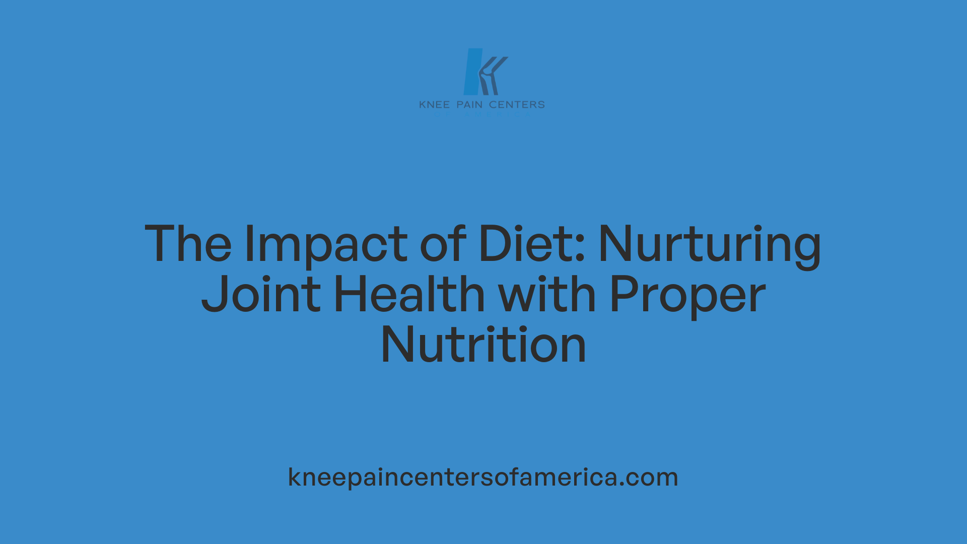 The Impact of Diet: Nurturing Joint Health with Proper Nutrition