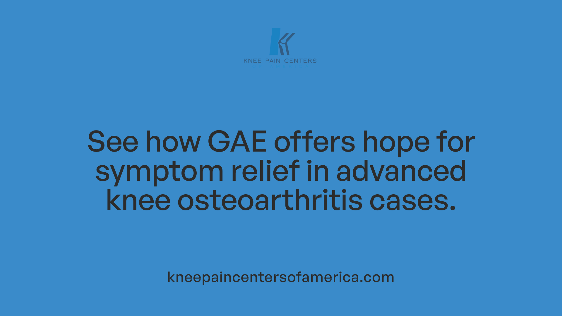See how GAE offers hope for symptom relief in advanced knee osteoarthritis cases.