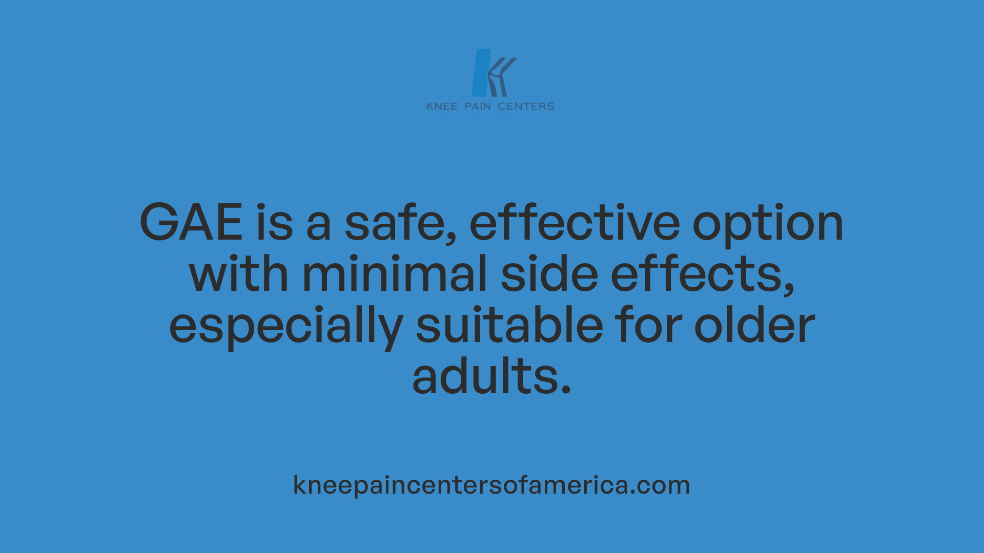 GAE is a safe, effective option with minimal side effects, especially suitable for older adults.
