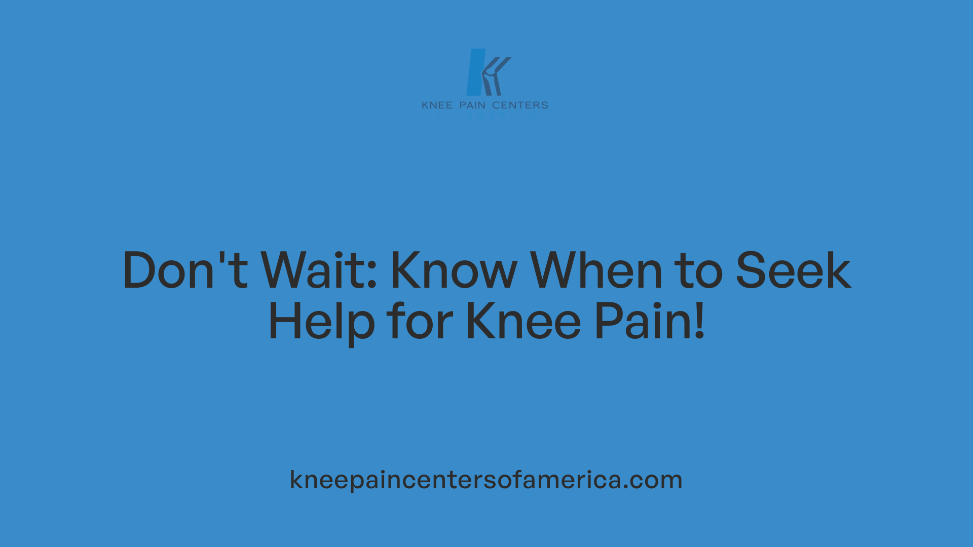 Don't Wait: Know When to Seek Help for Knee Pain!