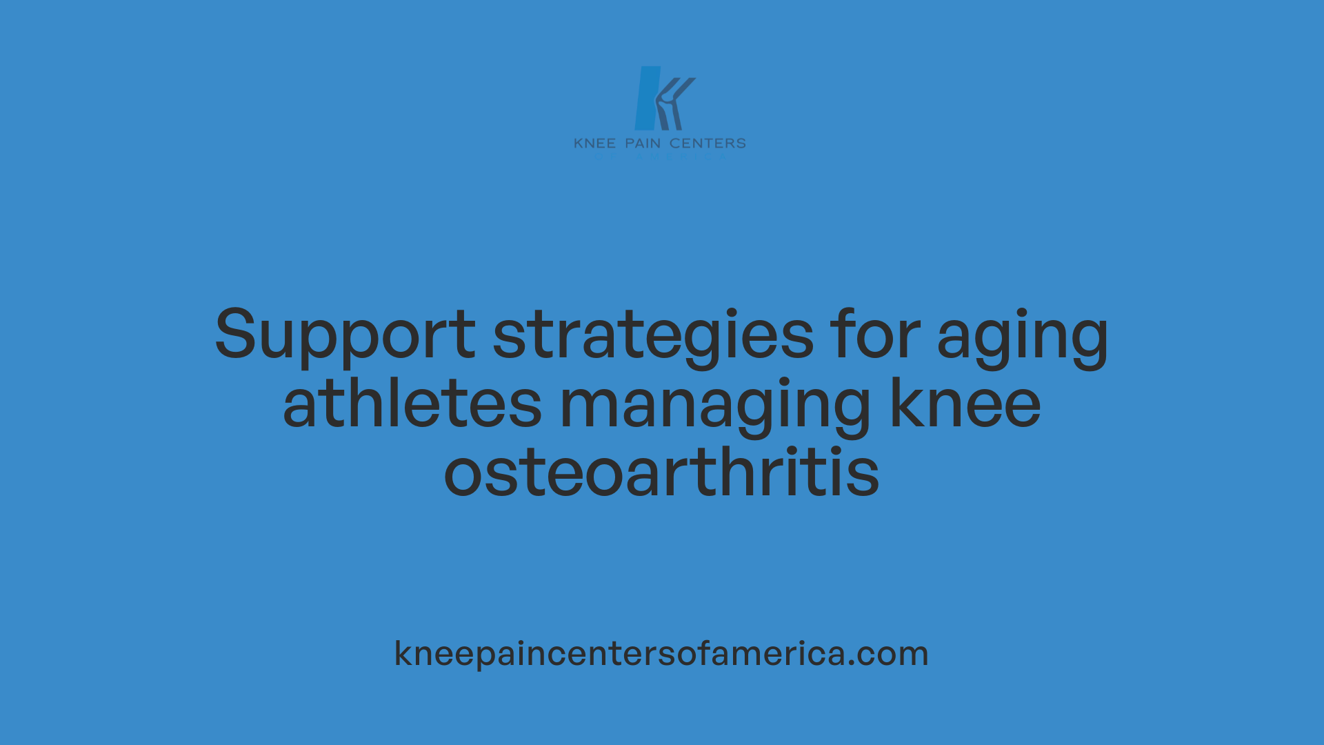 Support strategies for aging athletes managing knee osteoarthritis