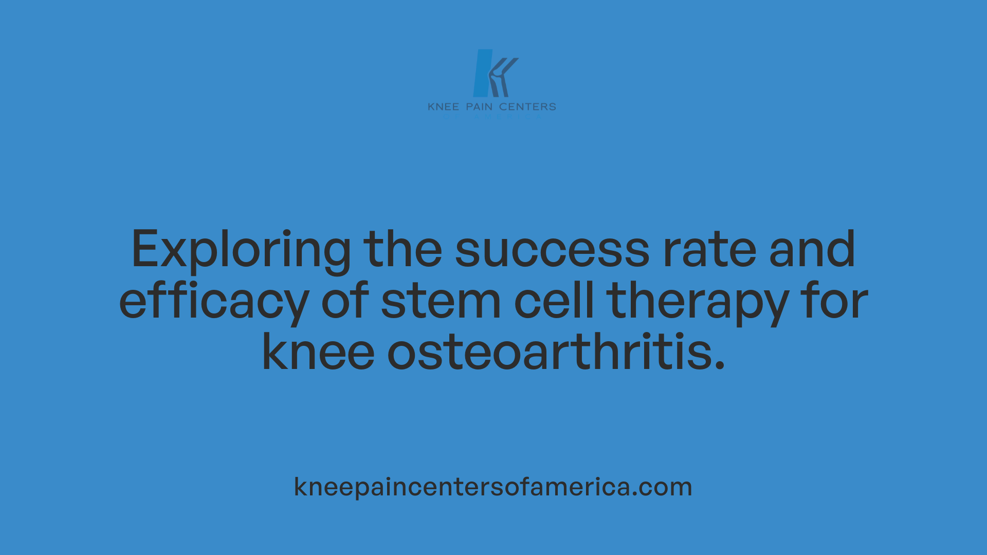 Exploring the success rate and efficacy of stem cell therapy for knee osteoarthritis.