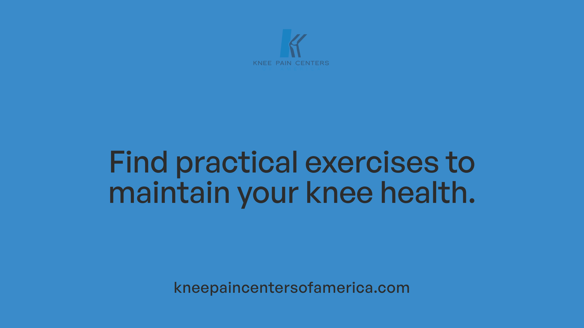 Find practical exercises to maintain your knee health.