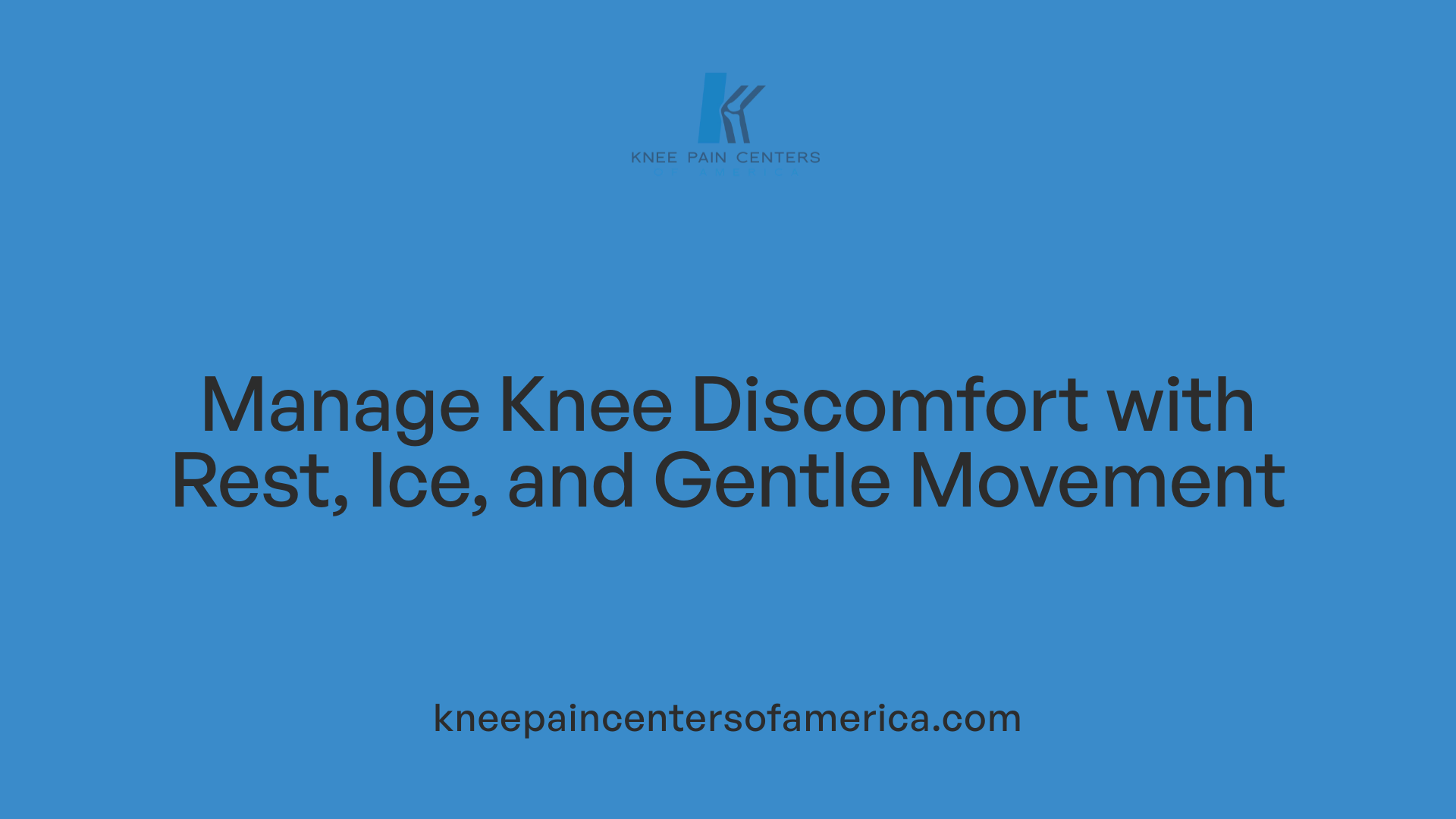 Manage Knee Discomfort with Rest, Ice, and Gentle Movement
