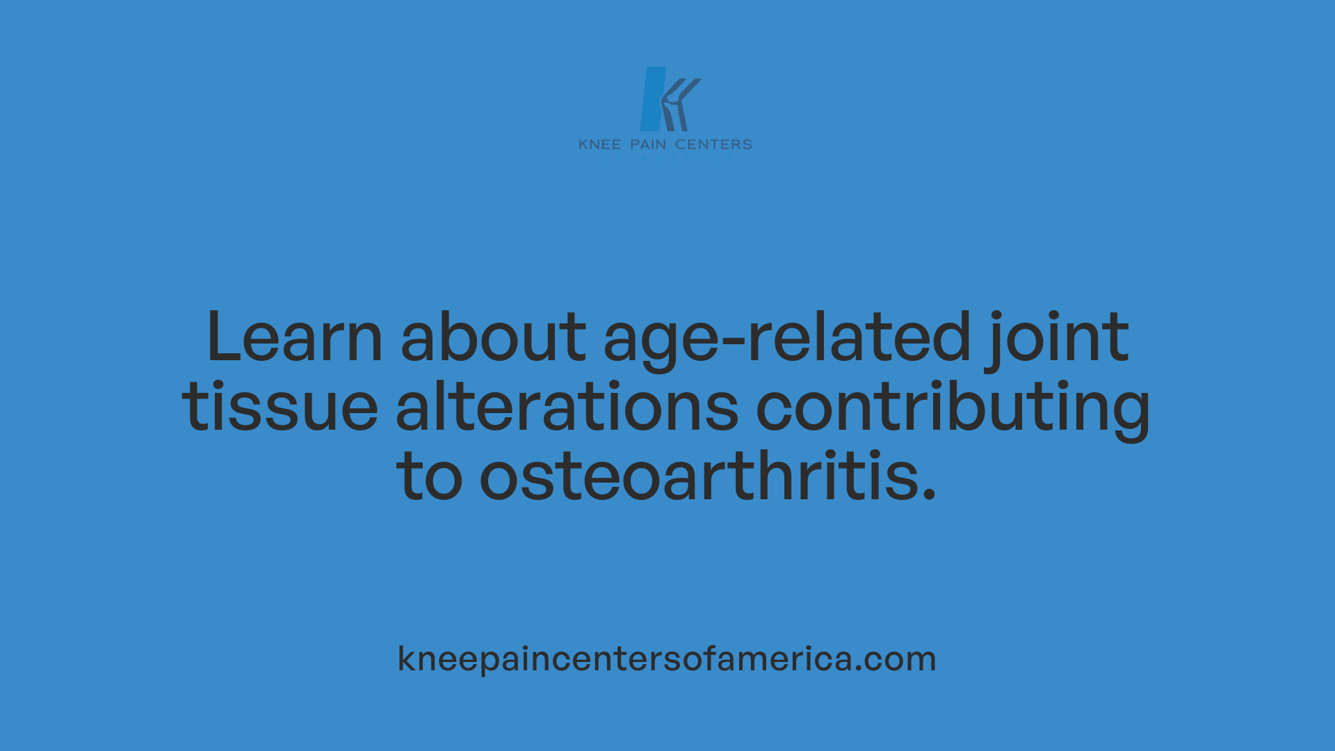 Learn about age-related joint tissue alterations contributing to osteoarthritis.
