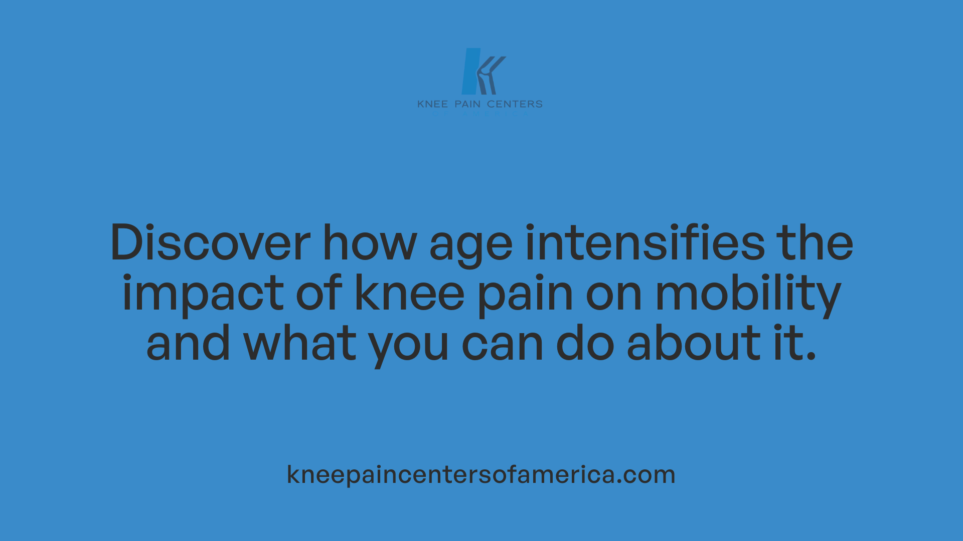 Discover how age intensifies the impact of knee pain on mobility and what you can do about it.