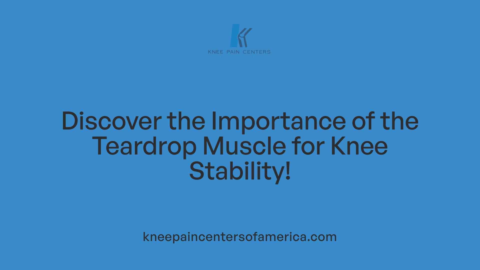 Discover the Importance of the Teardrop Muscle for Knee Stability!