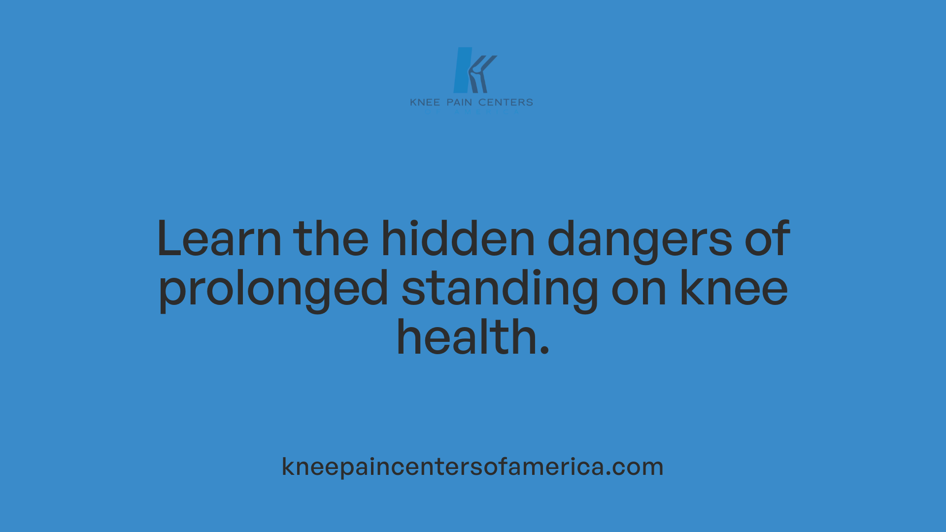 Learn the hidden dangers of prolonged standing on knee health.