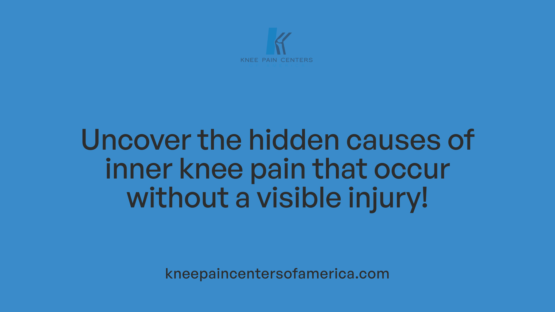 Uncover the hidden causes of inner knee pain that occur without a visible injury!
