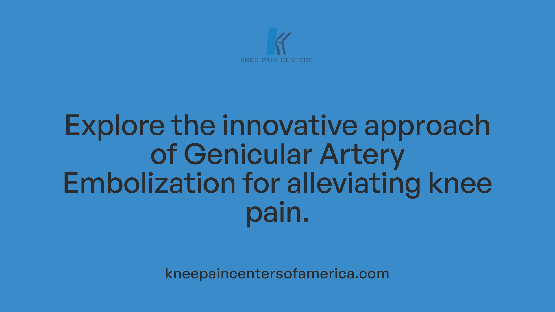 Explore the innovative approach of Genicular Artery Embolization for alleviating knee pain.