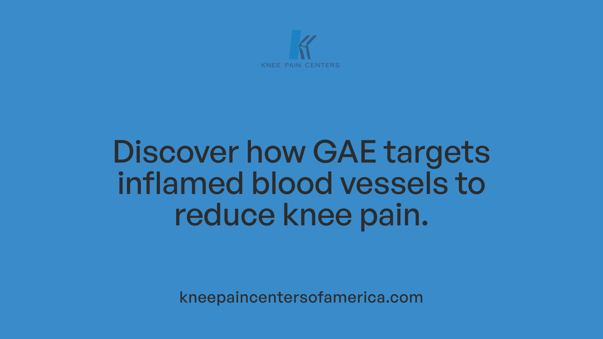 Discover how GAE targets inflamed blood vessels to reduce knee pain.