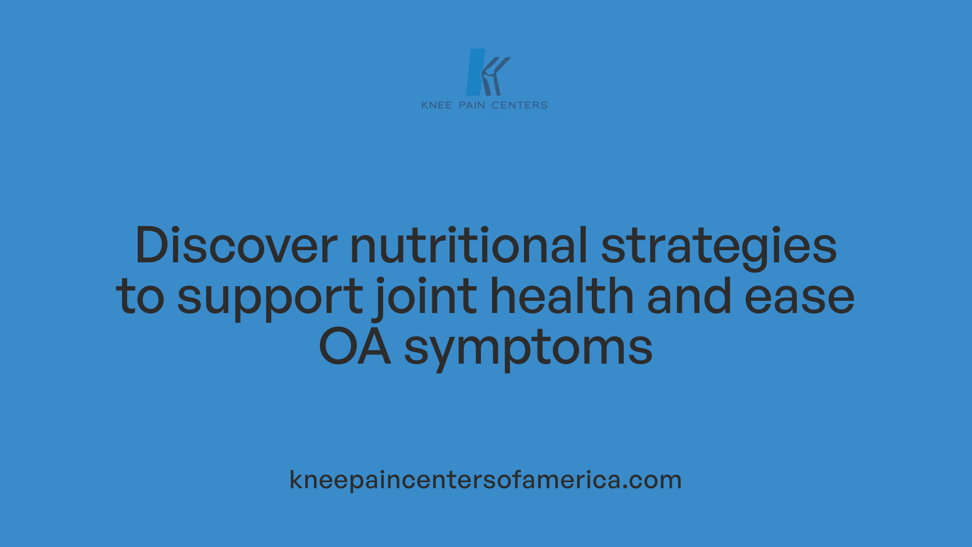Discover nutritional strategies to support joint health and ease OA symptoms