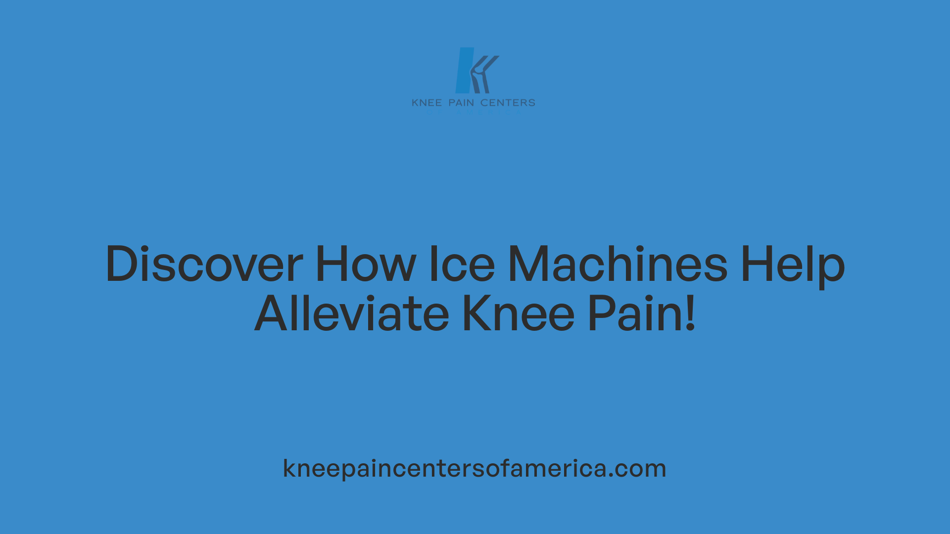 Discover How Ice Machines Help Alleviate Knee Pain!