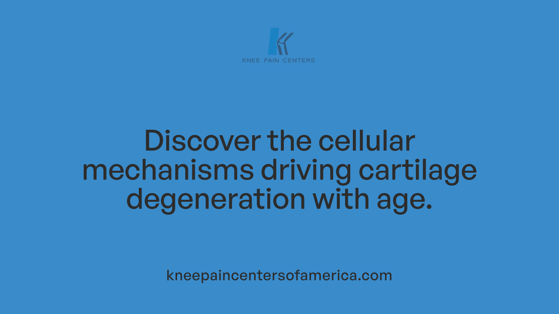 Discover the cellular mechanisms driving cartilage degeneration with age.