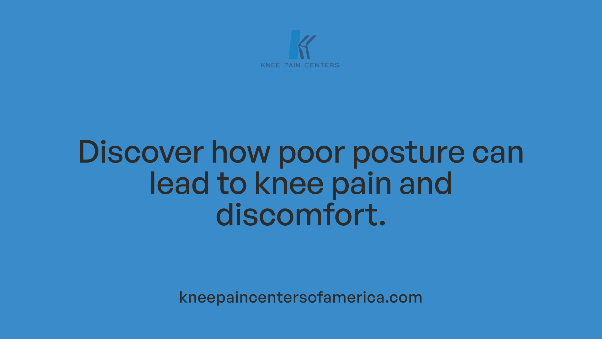 Discover how poor posture can lead to knee pain and discomfort.