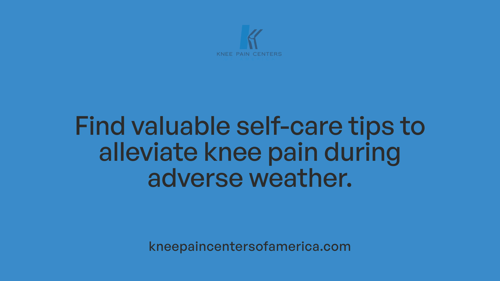 Find valuable self-care tips to alleviate knee pain during adverse weather.