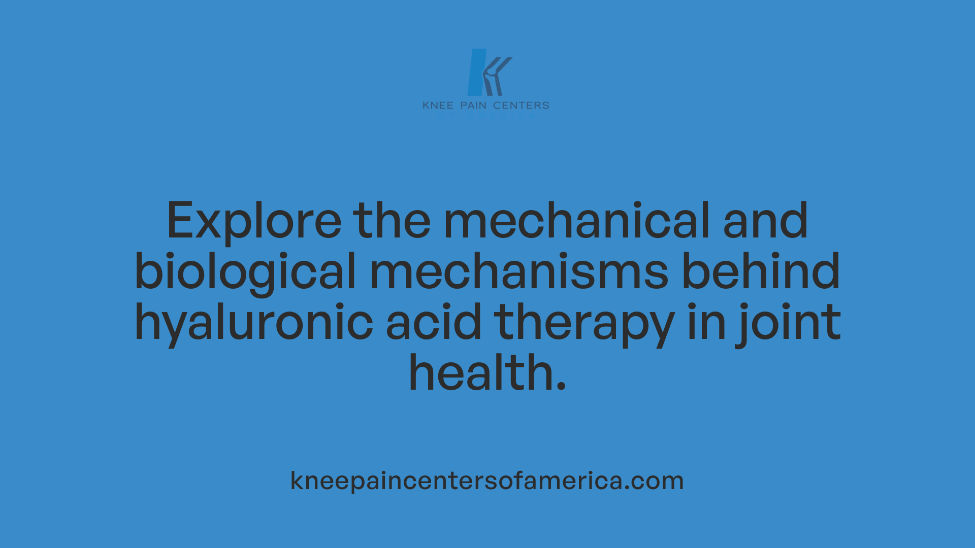 Explore the mechanical and biological mechanisms behind hyaluronic acid therapy in joint health.