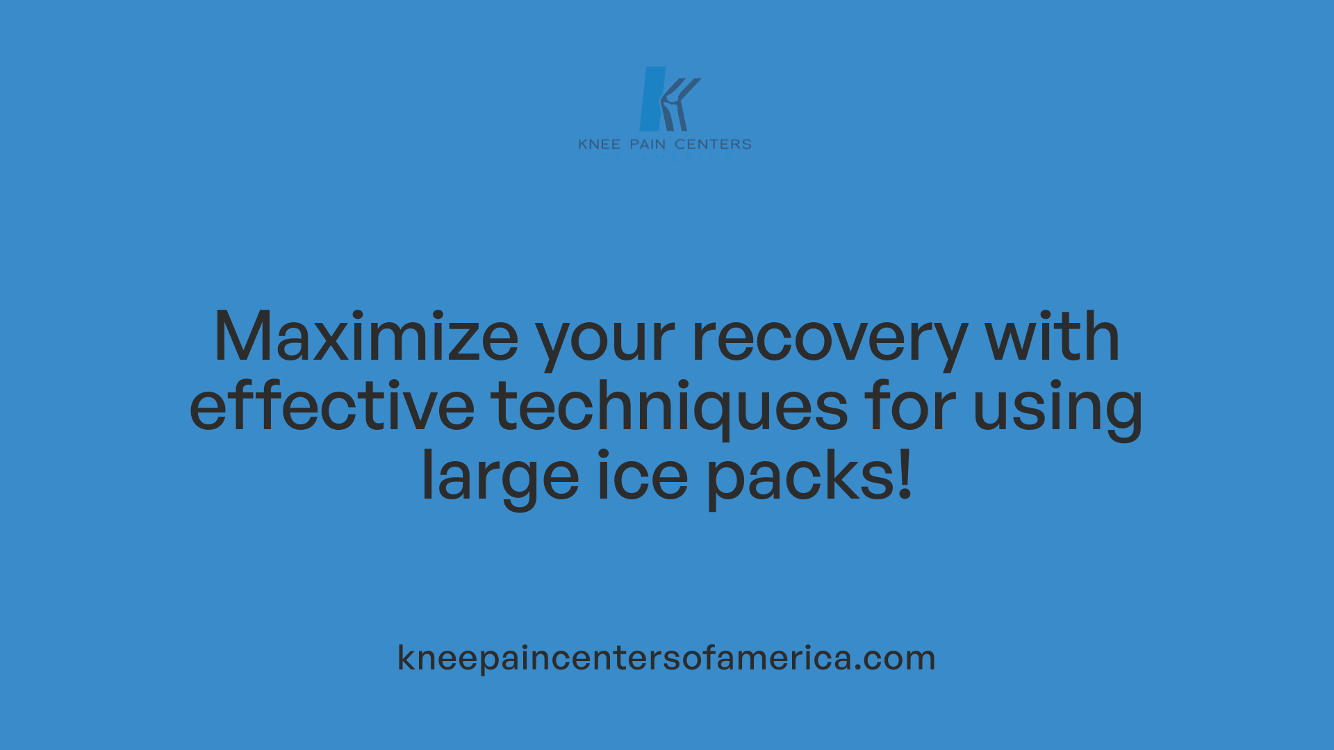 Maximize your recovery with effective techniques for using large ice packs!
