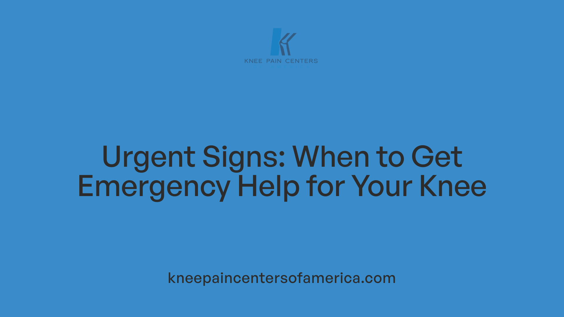 Urgent Signs: When to Get Emergency Help for Your Knee