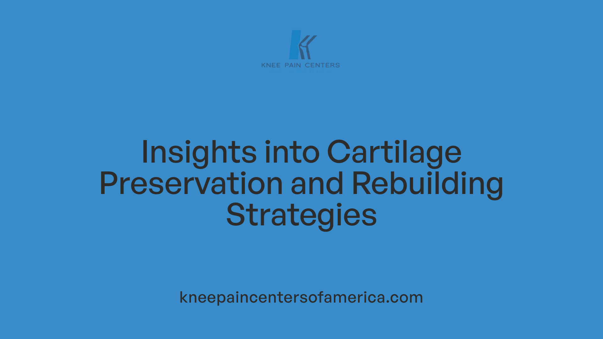 Insights into Cartilage Preservation and Rebuilding Strategies