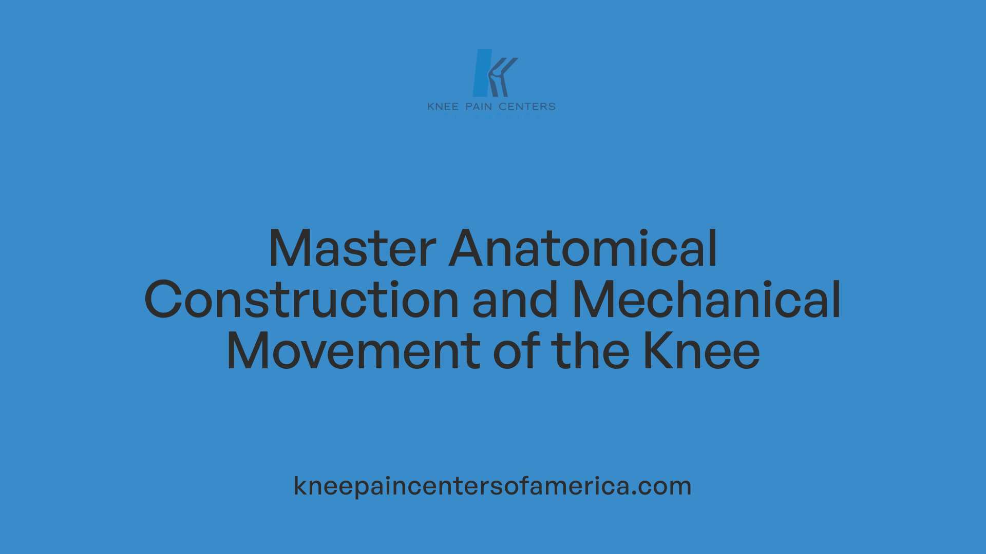Master Anatomical Construction and Mechanical Movement of the Knee