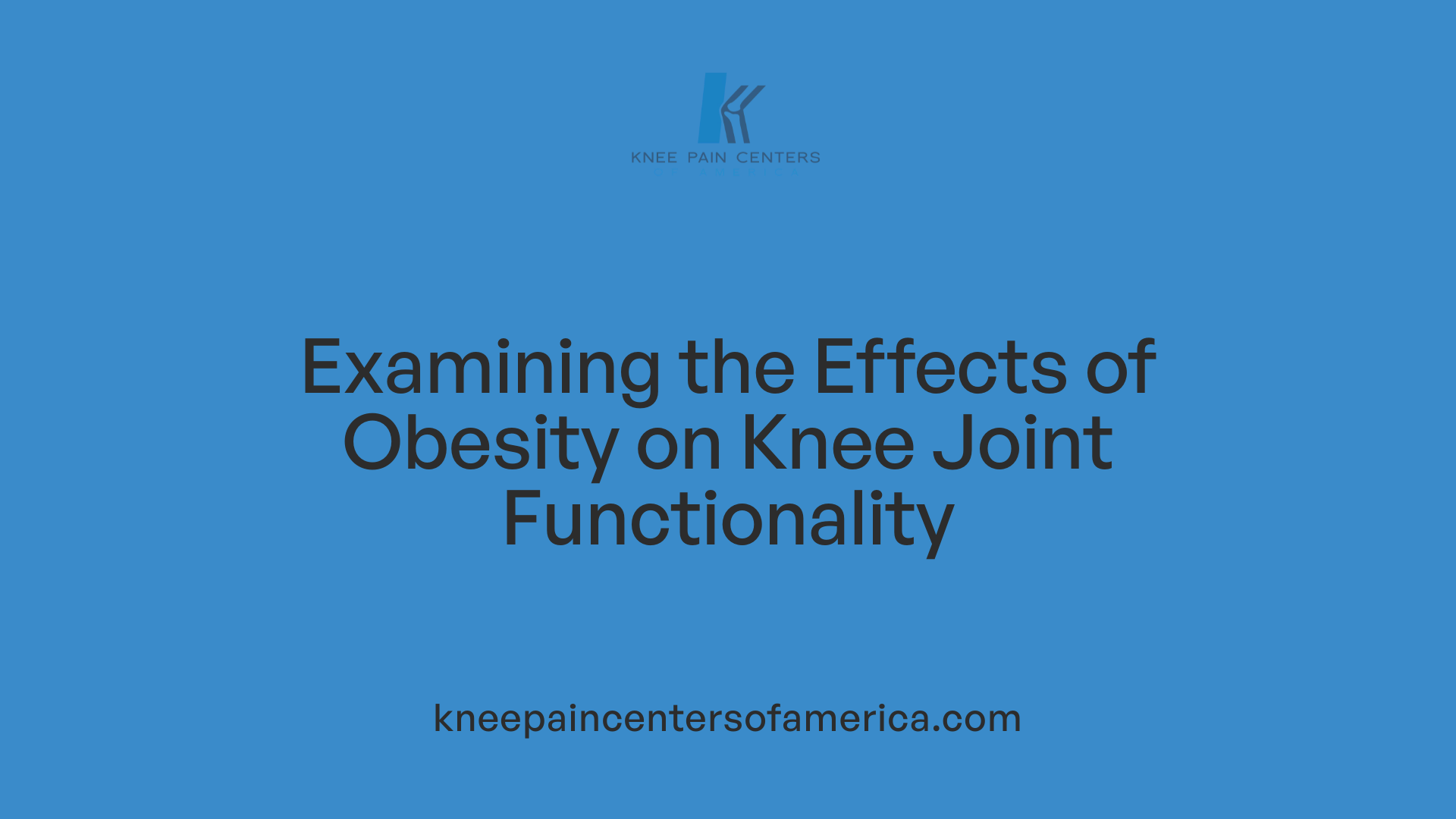 Examining the Effects of Obesity on Knee Joint Functionality