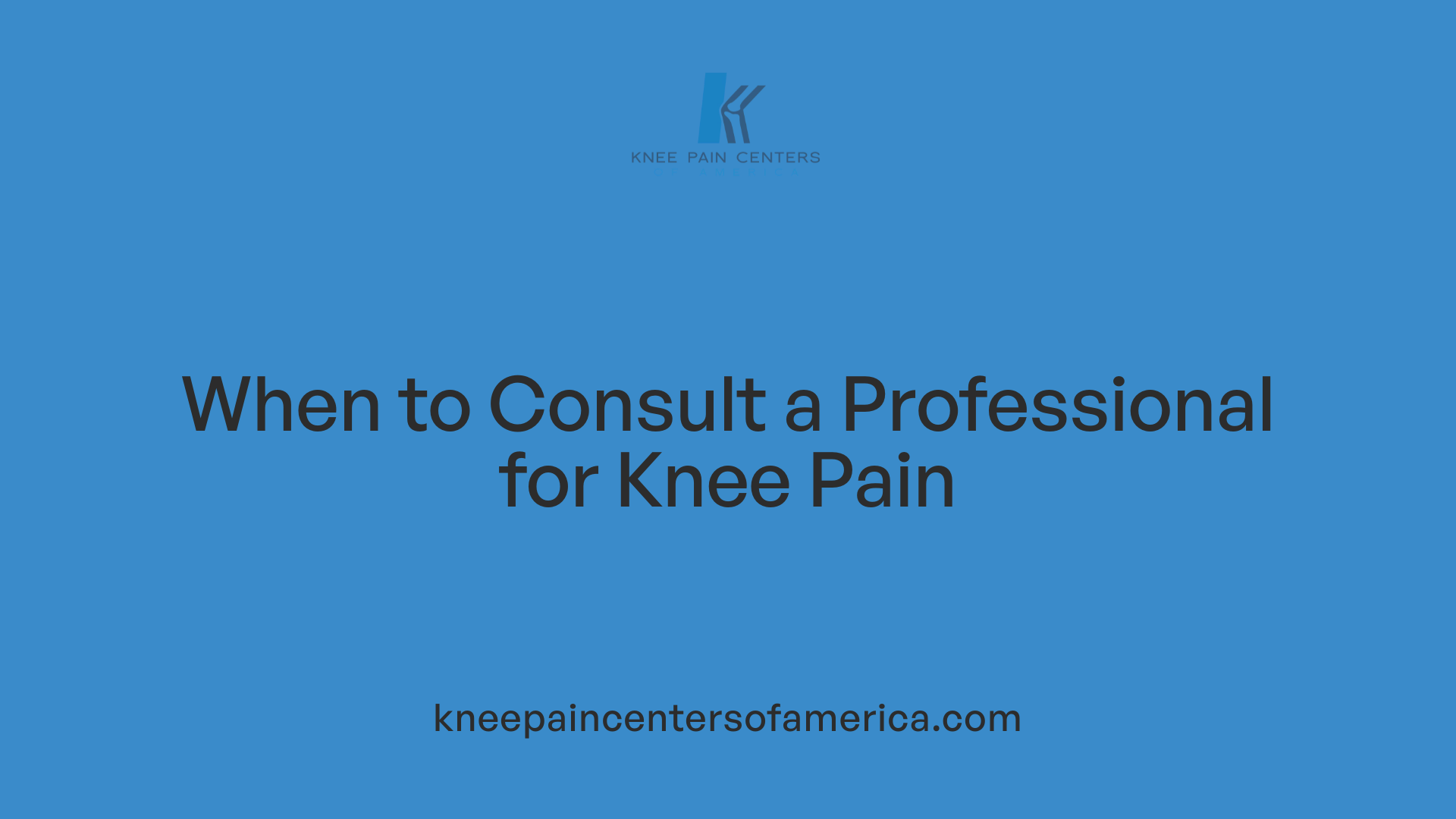 When to Consult a Professional for Knee Pain