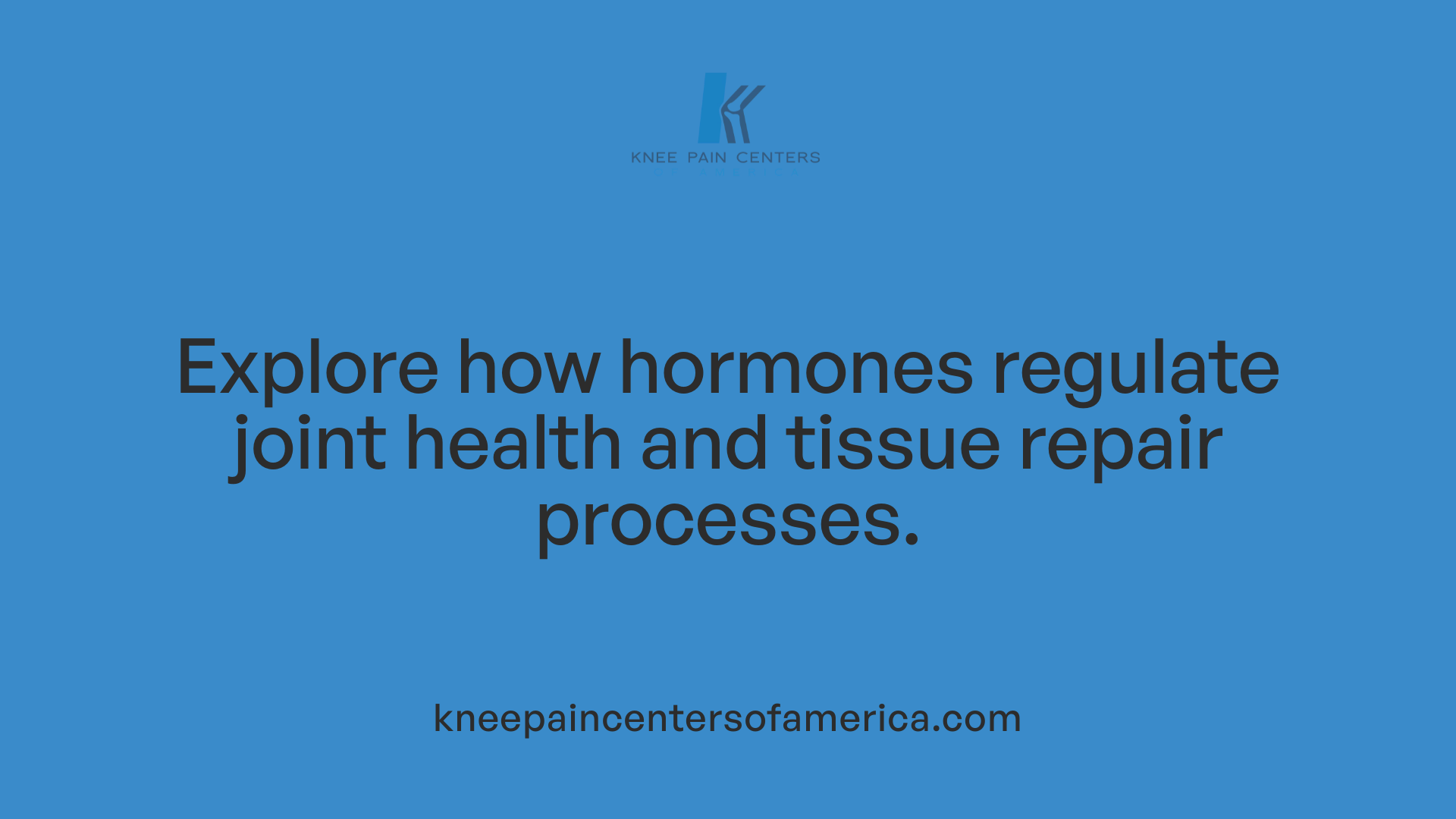 Explore how hormones regulate joint health and tissue repair processes.