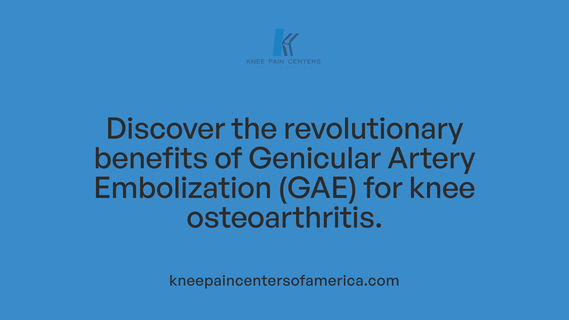 Discover the revolutionary benefits of Genicular Artery Embolization (GAE) for knee osteoarthritis.